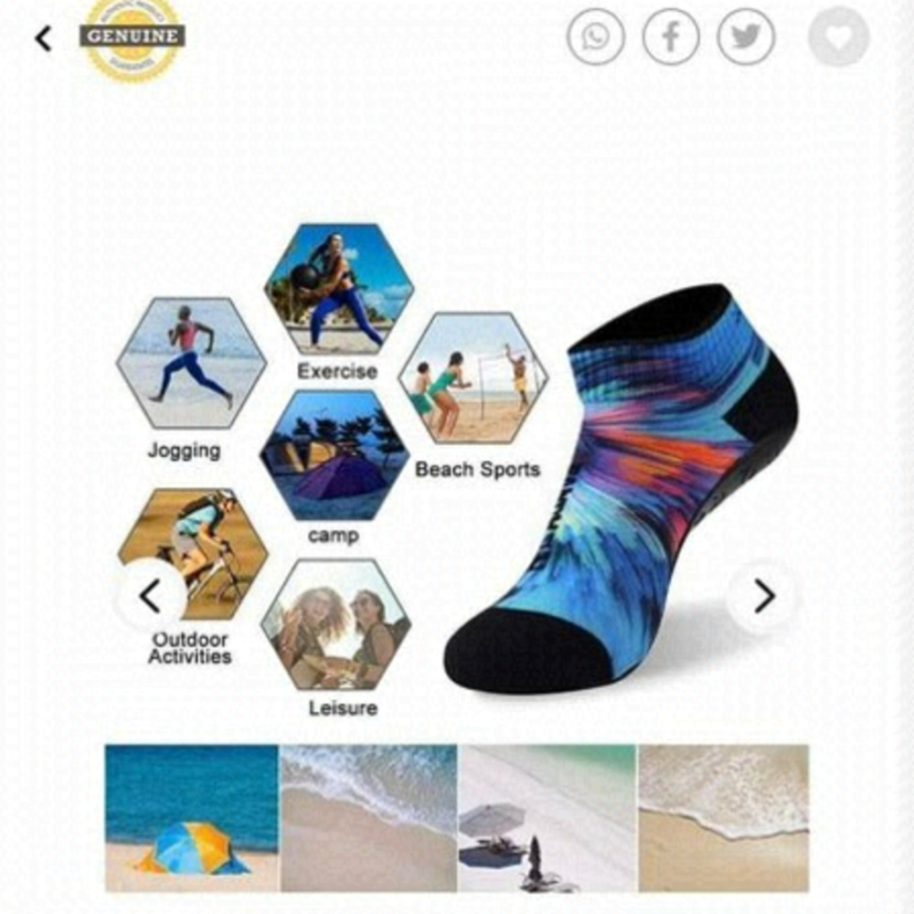 CHILDRENS beach water socks- NWOT. Perfect for outdoors/nature walks. Size 23 sm